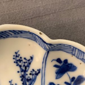 A Chinese blue and white leaf-shaped tray, Kangxi — photo 6