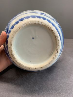 A Chinese blue and white 'Lian Sheng San Ji 連升三級' bottle vase, Transitional period — 照片 6
