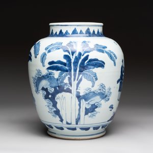 A Chinese blue and white 'Lian Sheng San Ji 連升三級' vase, Transitional period — foto 4