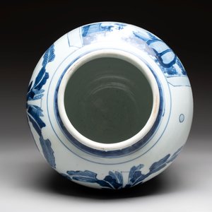 A Chinese blue and white 'Lian Sheng San Ji 連升三級' vase, Transitional period — foto 5
