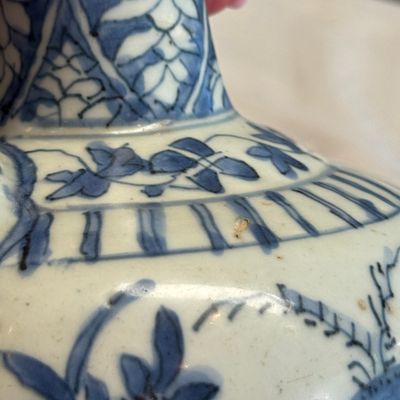 A Chinese blue and white 'Lizard and Birds' kendi  — photo 9