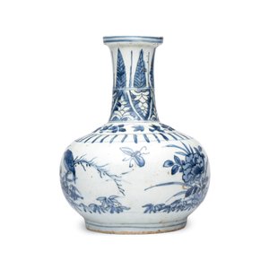 A Chinese blue and white 'Lizard and Birds' kendi  — photo 3