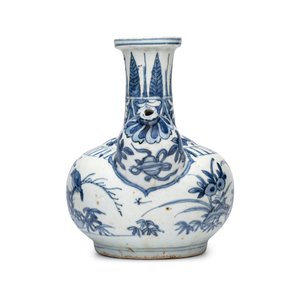 A Chinese blue and white 'Lizard and Birds' kendi  — photo 5