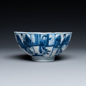 A Chinese blue and white 'Long Eliza' bowl, Chenghua mark, Kangxi — photo 2