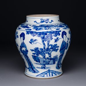 A Chinese blue and white 'Long Eliza' vase, Kangxi — 照片 4