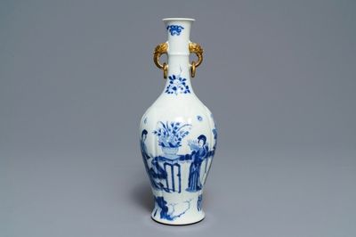 A Chinese blue and white 'Long Eliza' vase, Kangxi