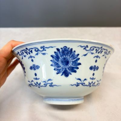 A Chinese blue and white 'Lotus' bowl — foto 4