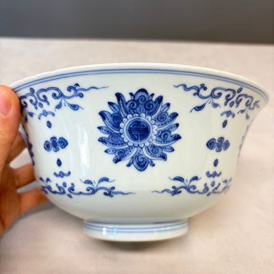 A Chinese blue and white 'Lotus' bowl — foto 6