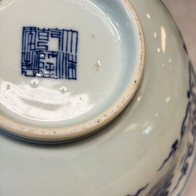 A Chinese blue and white 'Lotus' bowl — foto 16