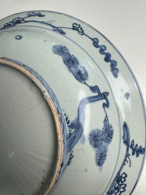 A Chinese blue and white 'Lotus Pond with Ducks' dish — 照片 12