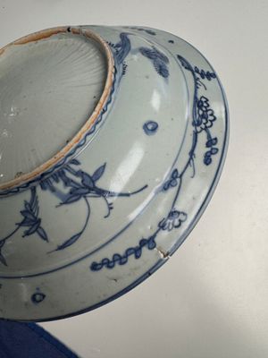 A Chinese blue and white 'Lotus Pond with Ducks' dish — 照片 13