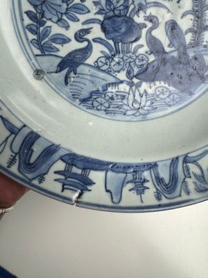 A Chinese blue and white 'Lotus Pond with Ducks' dish — 照片 6