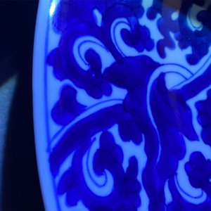 A Chinese blue and white 'lotus scroll' charger, Kangxi — 照片 8