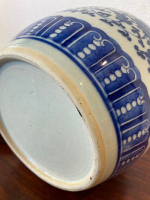 A Chinese blue and white 'lotus scroll' jar, Qianlong — photo 7