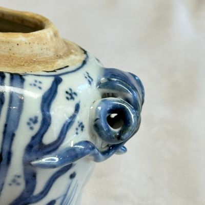 A Chinese blue and white 'Luduan' incense burner  — photo 16