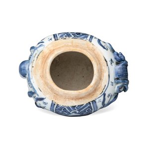 A Chinese blue and white 'Luduan' incense burner  — photo 8