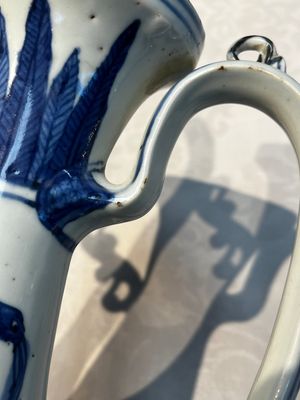 A Chinese blue and white 'Magic Fountain' ewer, heaven ☰ mark, Jiajing — photo 13