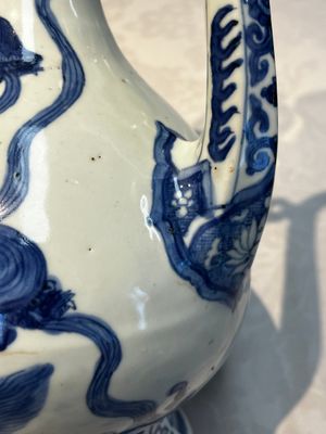 A Chinese blue and white 'Magic Fountain' ewer, heaven ☰ mark, Jiajing — photo 8