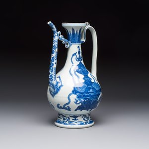 A Chinese blue and white 'Magic Fountain' ewer, heaven ☰ mark, Jiajing — photo 7