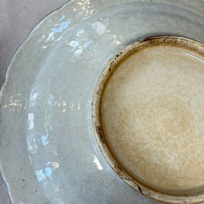 A Chinese blue and white 'Mandarin Duck' dish and a crackle-glazed dish — photo 17