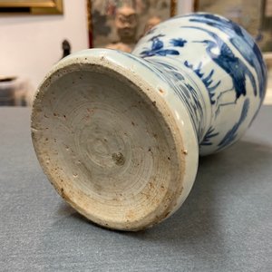 A Chinese blue and white 'meiping' vase with cranes, Wanli — photo 8