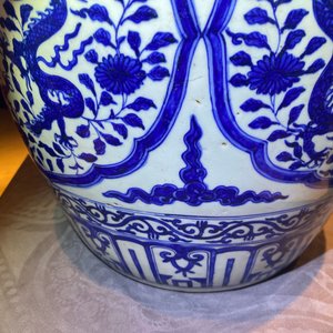 A Chinese blue and white metal-mounted 'dragon' jar, Jiajing — photo 19