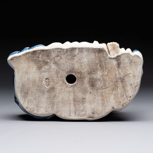 A Chinese blue and white Milefo Buddha, Zeng Long Sheng 曾龍昇 mark, 20th C. — 照片 6