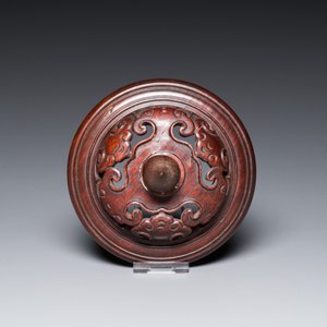 A Chinese blue and white 'Mongolian hunt' jar with wooden cover, Kangxi — 照片 8