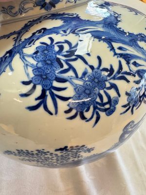A Chinese blue and white 'Monkeys' vase, Man Tang Fu Ji 滿堂福記 mark, 19th C. — foto 8