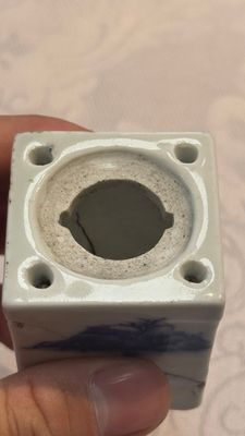 A Chinese blue and white 'Mountainous Landscape' writing set with an inkwell, sander and candlestick, Qianlong — photo 18