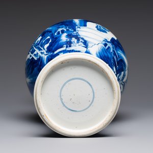 A Chinese blue and white 'Mountainous Riverscape' baluster vase, Kangxi — photo 6