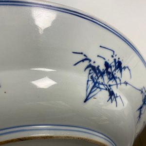 A Chinese blue and white 'musicians' dish, Kangxi — photo 8