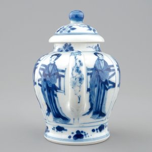 A Chinese blue and white mustard jar with cover, Kangxi — 照片 5