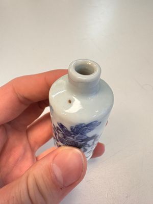 A Chinese blue and white 'Mythical Animals' snuff bottle and a 'Buddhist Lions' snuff bottle — photo 6