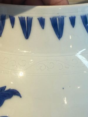A Chinese blue and white 'mythical animals' vase, Transitional period — photo 31