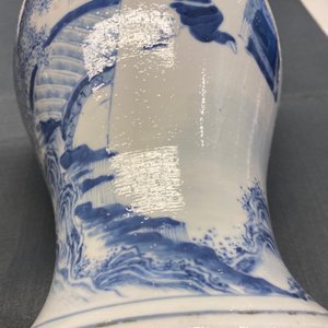 A Chinese blue and white narrative subject yenyen vase, 19th C. — photo 15