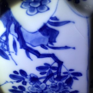 A Chinese blue and white octagonal bowl with floral design, Kangxi — 照片 20