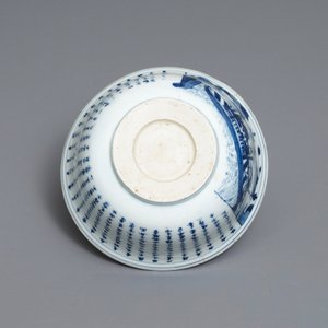 A Chinese blue and white 'Ode to the red cliffs' bowl, Transitional period — 照片 6