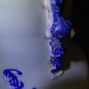 A Chinese blue and white on celadon ground vase, 19th C. — photo 9