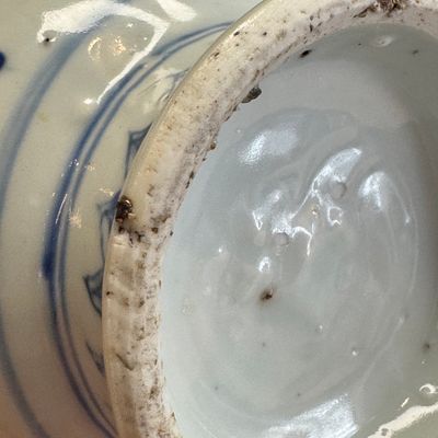 A Chinese blue and white peach-shaped cadogan-type wine pot  — photo 9