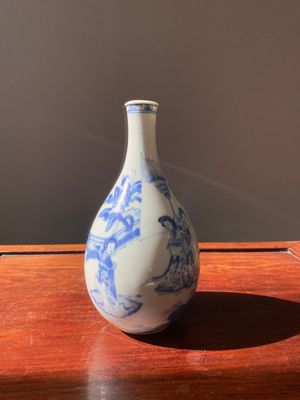 A Chinese blue and white pear-shaped 'narrative subject' vase, Kangxi — 照片 3