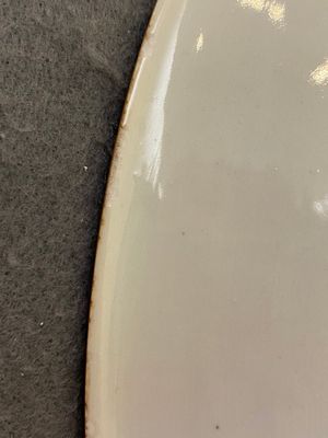 A Chinese blue and white 'peony scroll' dish and a famille verte dish, Kangxi — photo 13