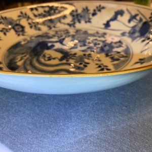 A Chinese blue and white 'phoenix' dish, Transitional period — 照片 4