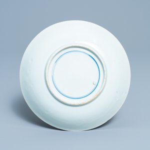 A Chinese blue and white plate with calligraphy, Tianqi — photo 2