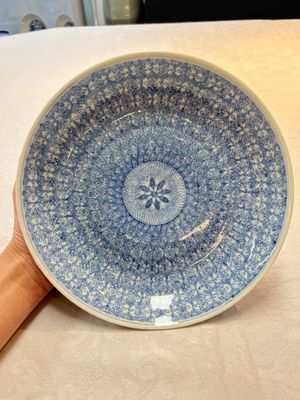 A Chinese blue and white plate with stylised floral design, Guangxu mark and of the period — foto 1