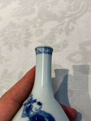 A Chinese blue and white 'Playing Boys' bottle vase, Kangxi — 照片 7
