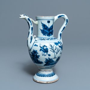 A Chinese blue and white 'playing boys' ewer, Wanli — photo 1
