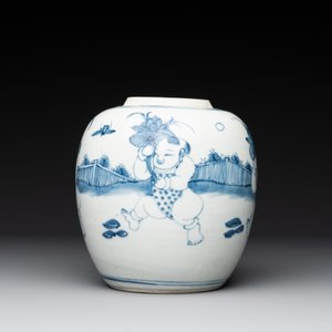A Chinese blue and white 'playing boys' jar, Yongzheng — photo 2