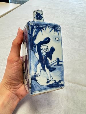 A Chinese blue and white 'Playing Boys' square flask, Wanli — foto 4