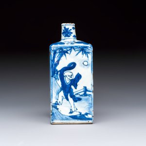 A Chinese blue and white 'Playing Boys' square flask, Wanli — foto 5
